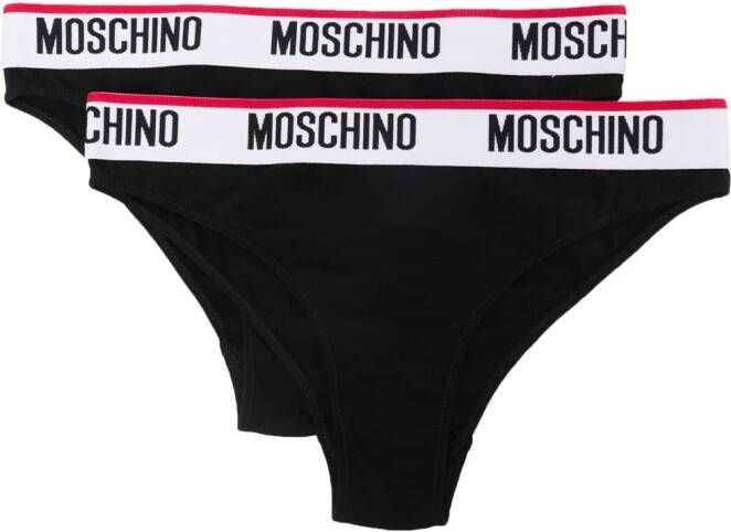 Moschino Set van twee slips Zwart