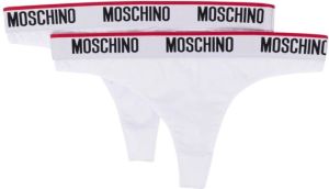 Moschino Set van twee strings Wit