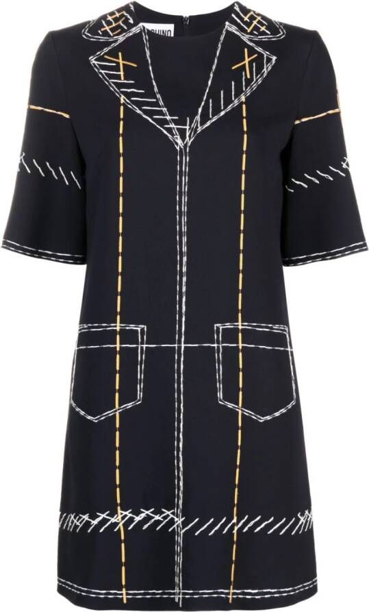 Moschino Shiftjurk met contrasterende stiksels Blauw