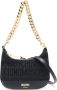 Moschino Schoudertas met monogram jacquard Zwart - Thumbnail 1