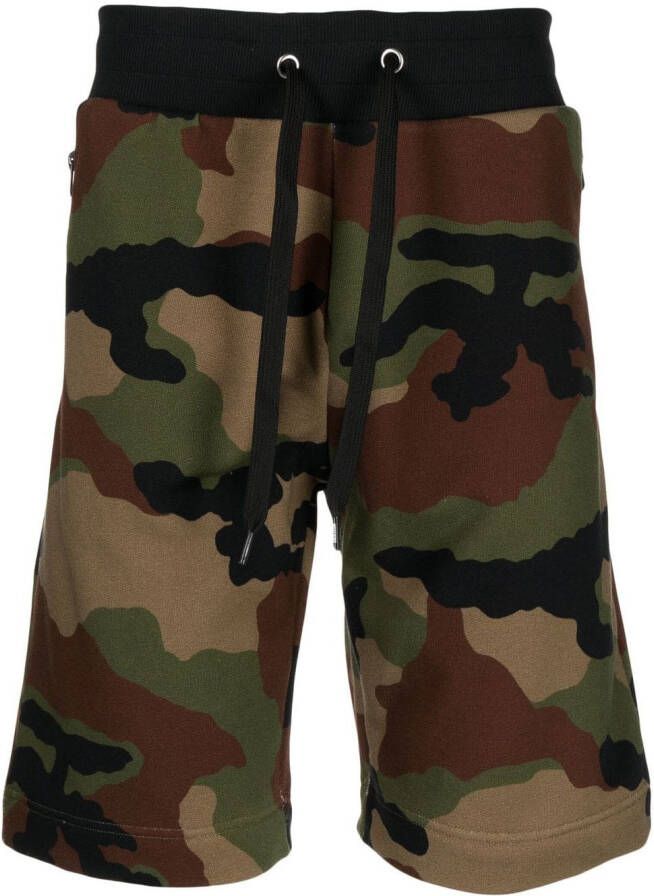 Moschino Shorts met camouflageprint Groen