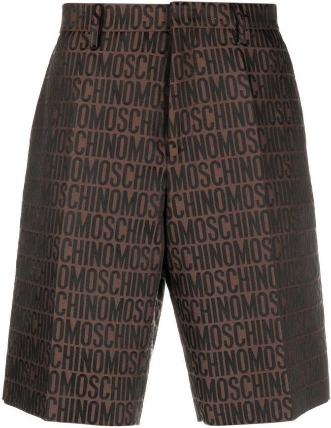 Moschino Shorts met jacquard Bruin