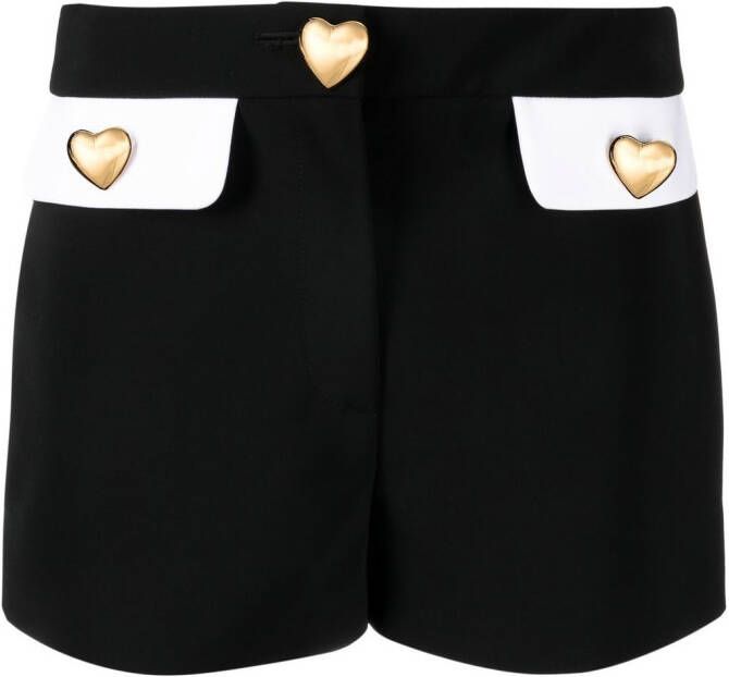 Moschino Shorts met knoopdetail Zwart