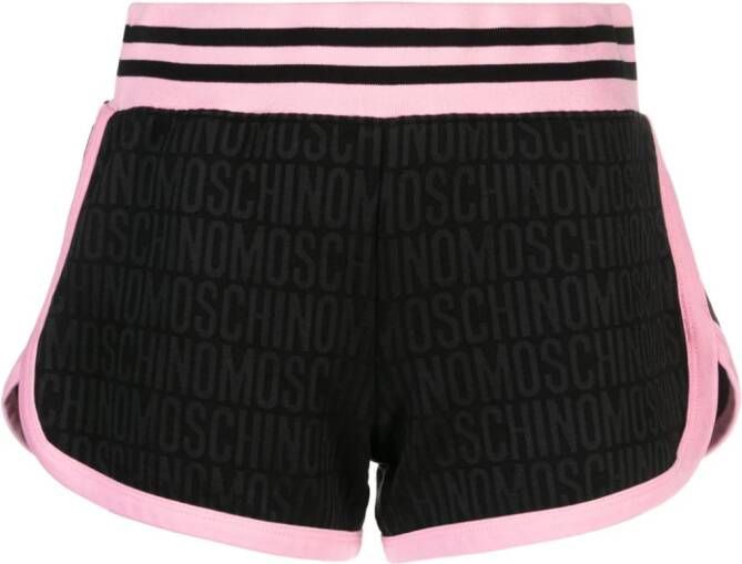 Moschino Shorts met logo jacquard Zwart