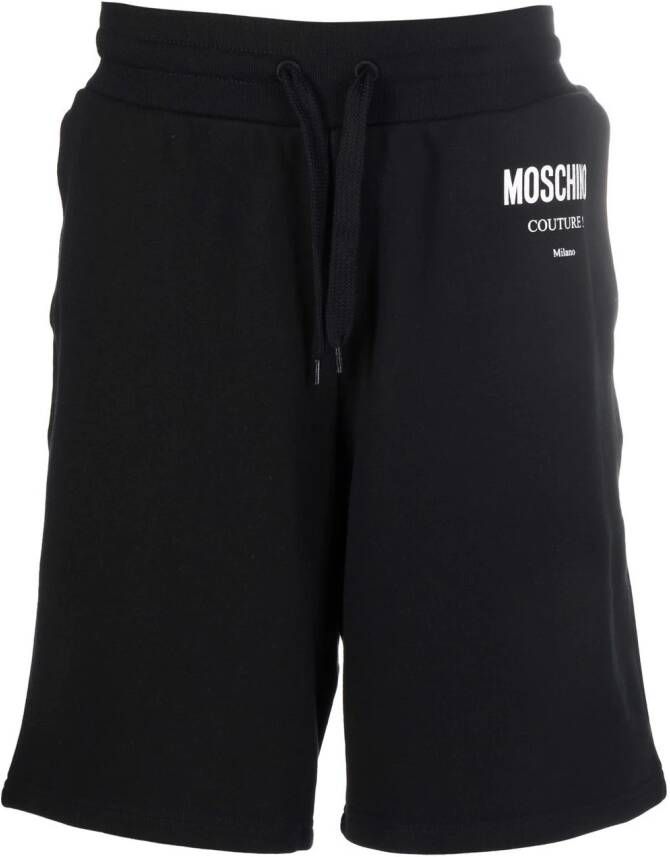 Moschino Shorts met logo Zwart