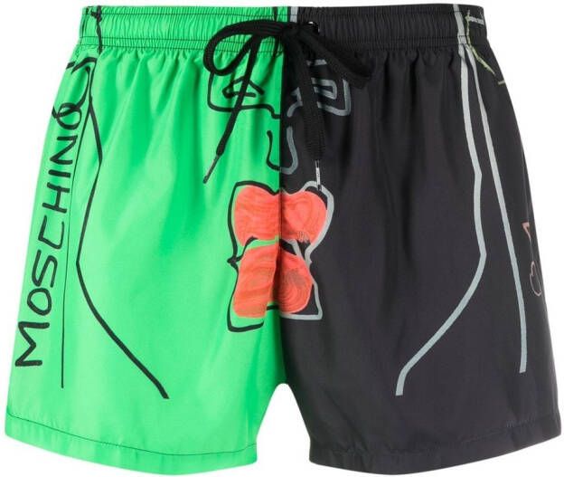Moschino Shorts met logoprint Groen