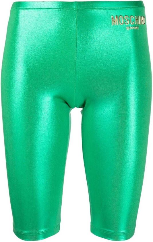 Moschino Shorts met logoprint Groen