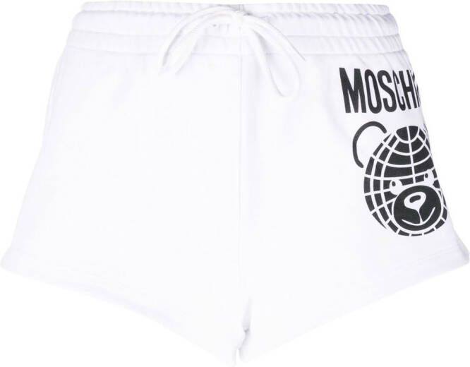 Moschino Shorts met logoprint Wit