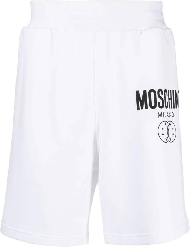 Moschino Shorts met logoprint Wit