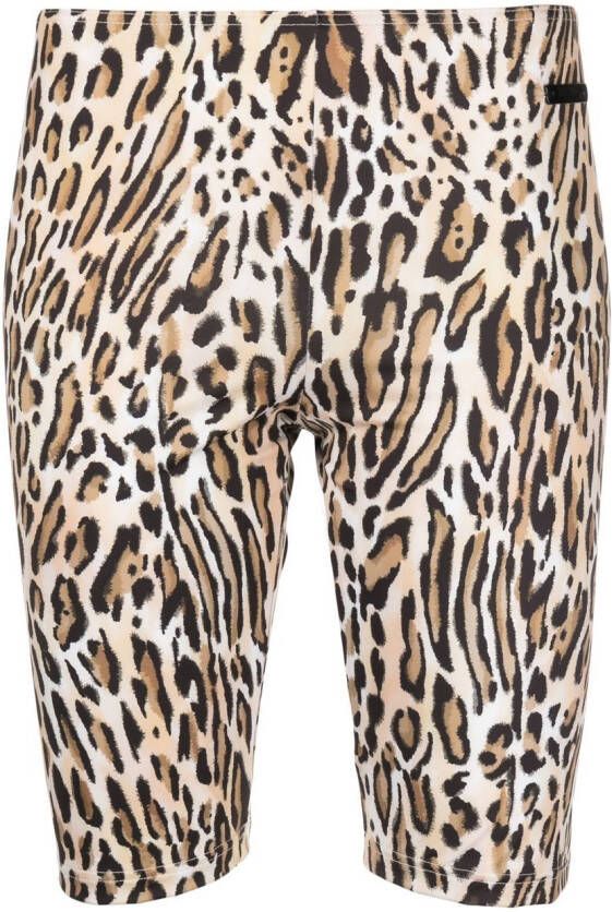 Moschino Shorts met luipaardprint Beige