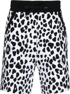 Moschino Shorts met luipaardprint Wit