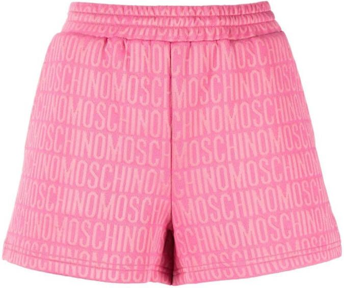 Moschino Shorts met monogramprint Roze