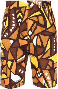 Moschino Shorts met mozaïekprint Bruin