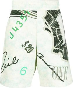 Moschino Shorts met print Groen