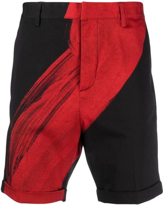 Moschino Shorts met print Zwart
