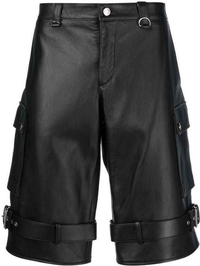 Moschino Shorts van imitatieleer Zwart