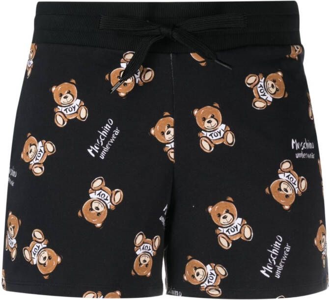 Moschino Shorts met teddybeer patroon Zwart