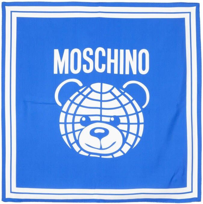 Moschino Zijden sjaal Blauw