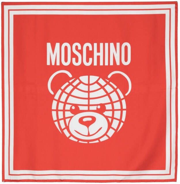 Moschino Zijden sjaal Rood