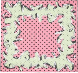 Moschino silk logo-print scarf Roze