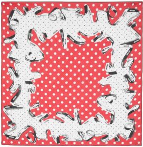 Moschino silk logo-print scarf Wit