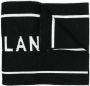Moschino Sjaal met intarsia logo Zwart - Thumbnail 1