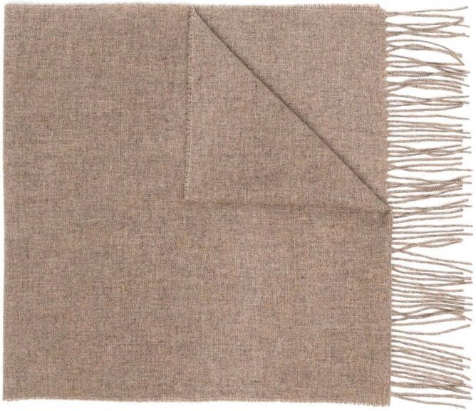 Moschino Sjaal met logoprint Beige