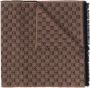 Moschino Sjaal met logoprint Bruin - Thumbnail 1