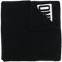 Moschino Zwarte Gebreide Sjaal met Wit en Zwart Logo Borduursel Black - Thumbnail 2