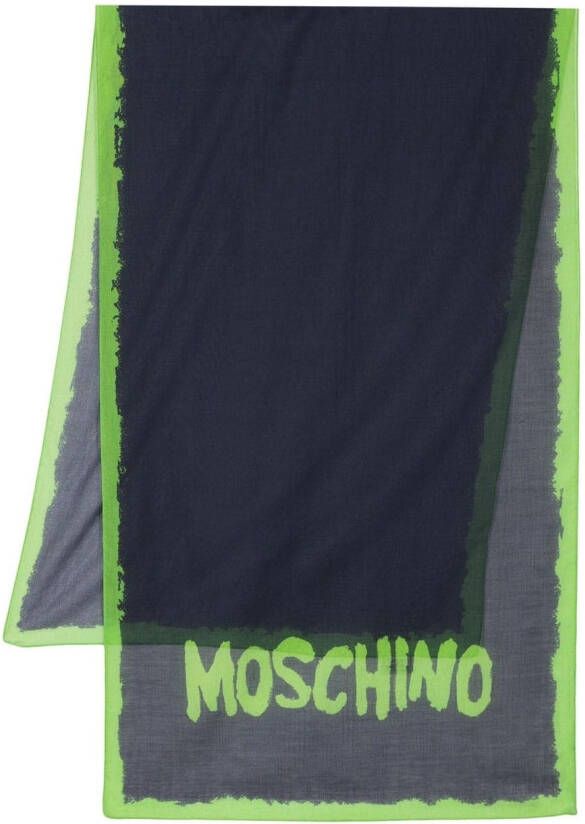 Moschino Sjaal met logoprint Zwart