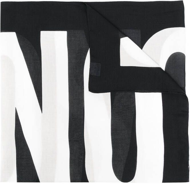 Moschino Sjaal met logoprint Zwart