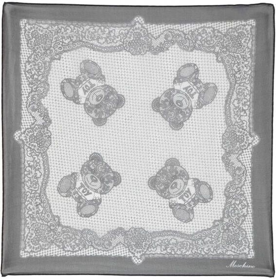 Moschino Sjaal met print Zwart
