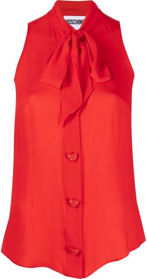 Moschino Mouwloze blouse Rood