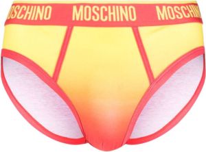 Moschino Slip met logoband Geel