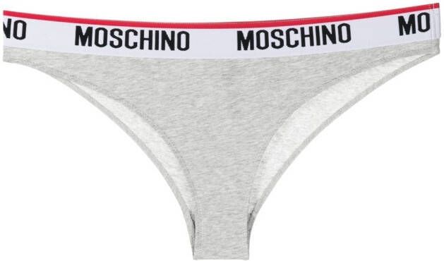 Moschino Slip met logoband Grijs