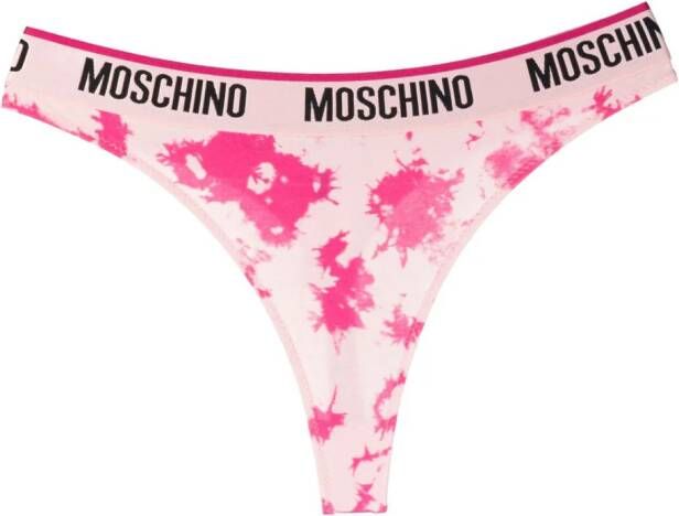 Moschino Slip met logoband Roze