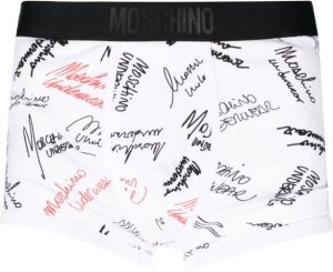 Moschino Slip met logoprint Wit