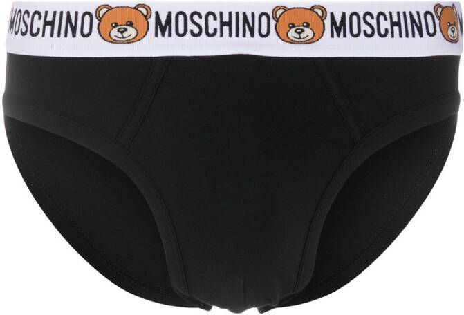 Moschino Slip met teddybeer tailleband Zwart