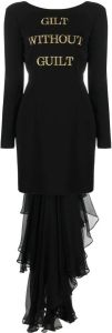 Moschino Mini-jurk met tekst Zwart