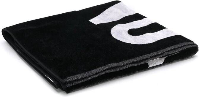 Moschino Strandhanddoek met logoprint Zwart