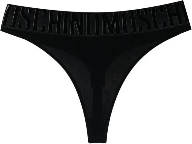 Moschino String met logoband Zwart