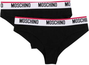 Moschino String met logoprint Zwart
