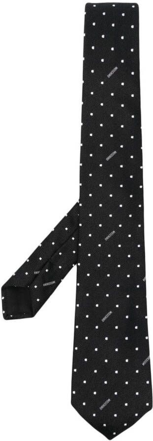 Moschino Stropdas met logoprint Zwart