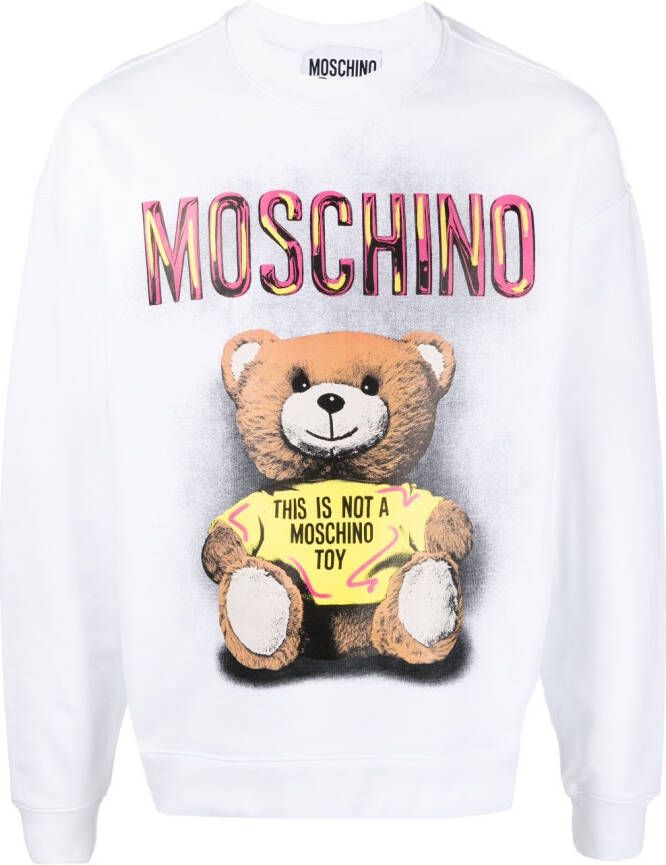 Moschino Sweater met grafische print Wit