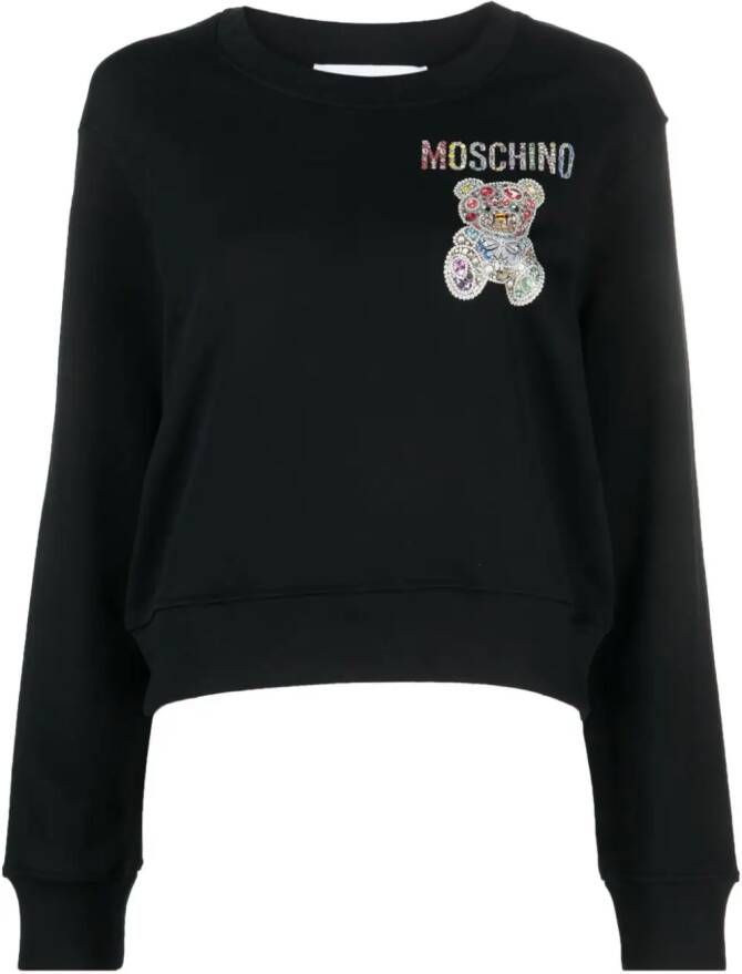 Moschino Sweater met grafische print Zwart