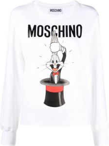 Moschino Sweater met konijnprint Wit