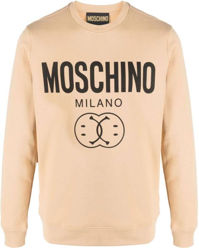 Moschino Sweater met logoprint Beige