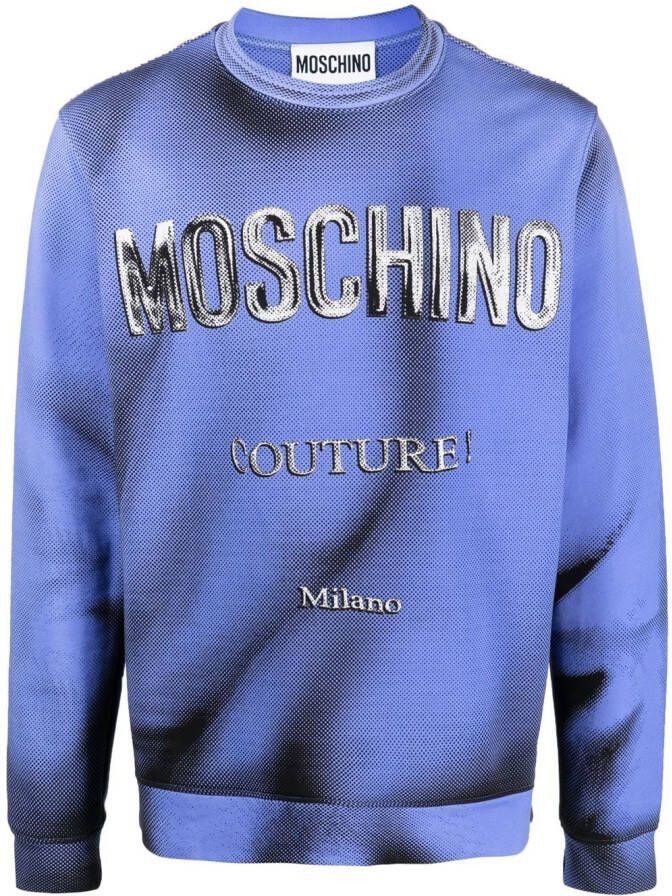 Moschino Sweater met logoprint Blauw