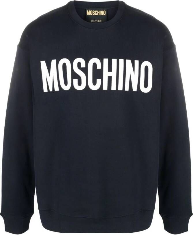 Moschino Sweater met logoprint Blauw