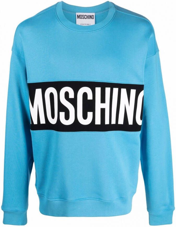 Moschino Sweater met logoprint Blauw